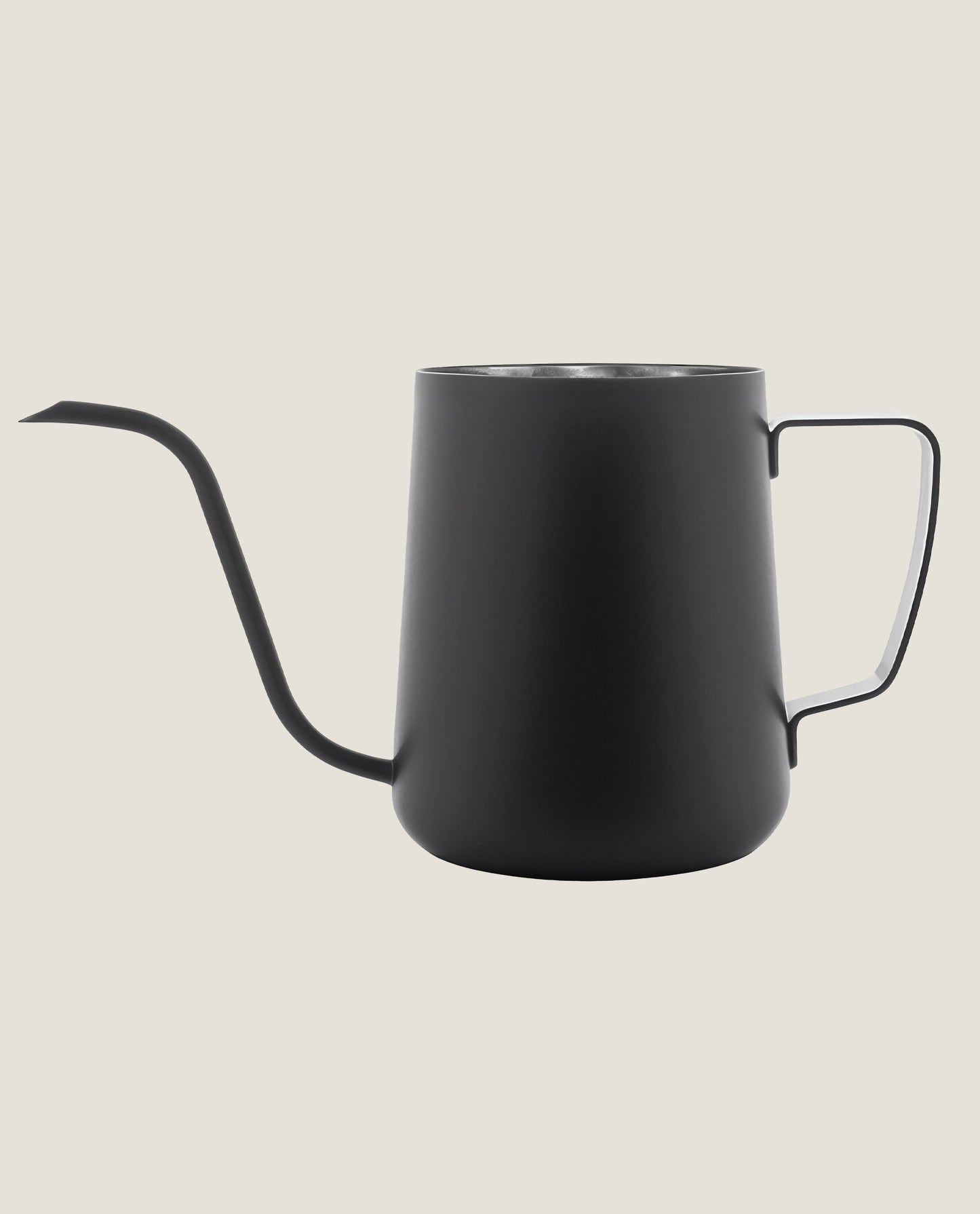 leiteira de aço inox 600ml - preta