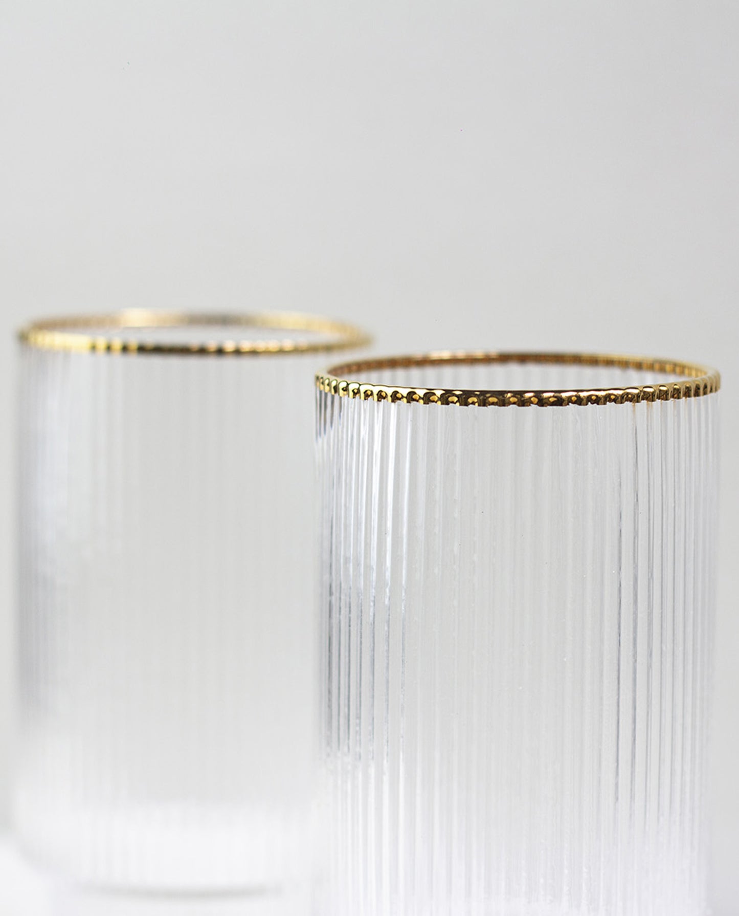 2 copos altos cristal fio de ouro