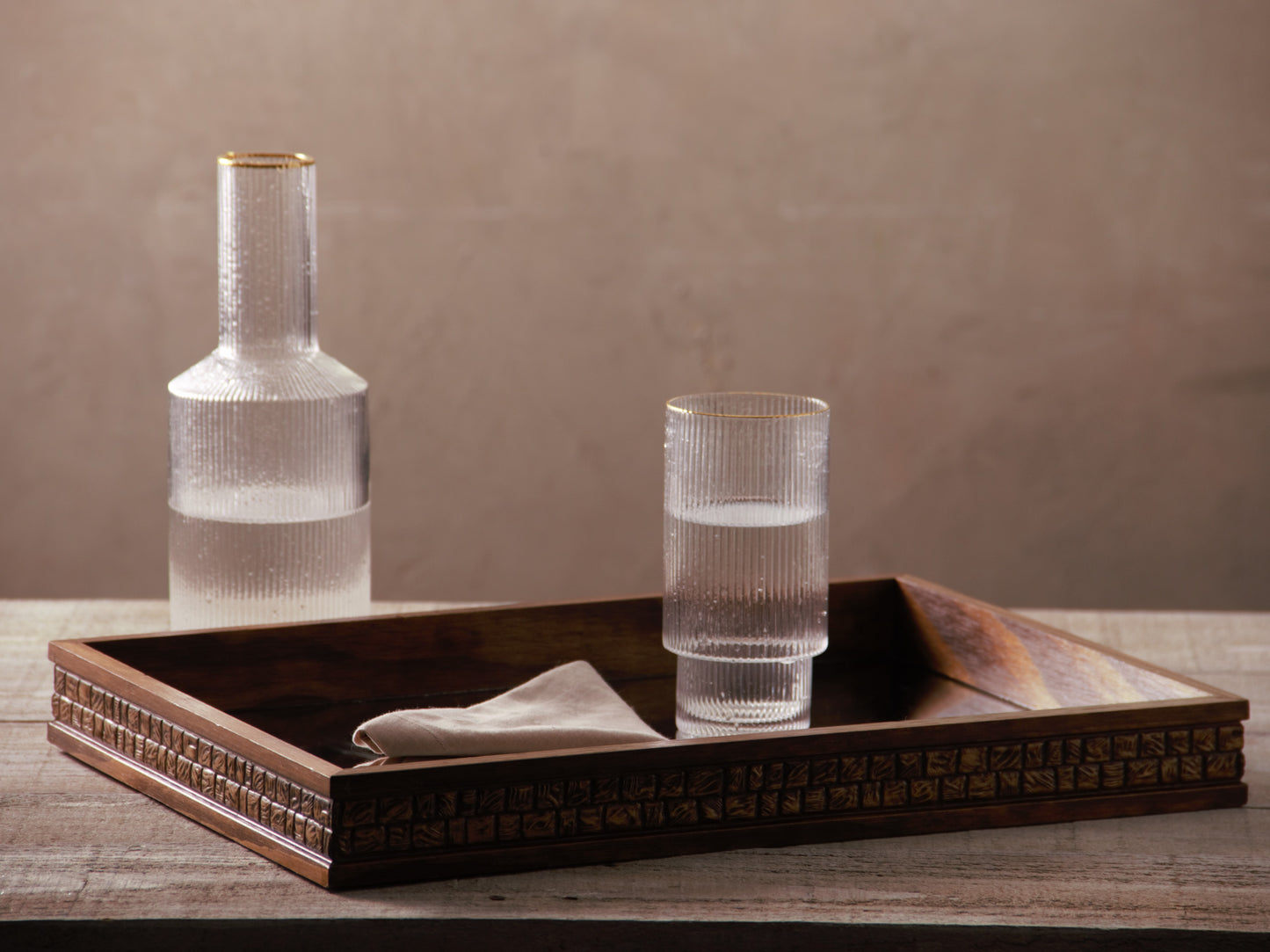 garrafa de cristal com fio de ouro 800ml